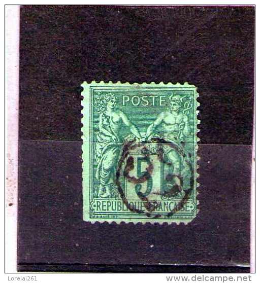 1876 - Groupe Allegorique / SAGE  Tip II  Mi No 59 II Et Yv No 75 - 1876-1898 Sage (Type II)