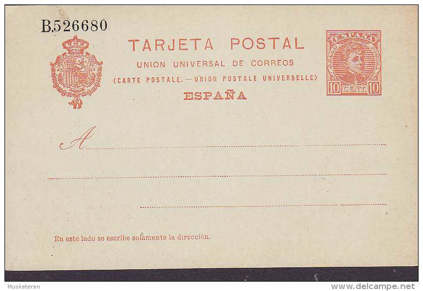 Spain Postal Stationery Ganzsache Enteri Alfons XIII. 10 Cs 1904 (Weltpost) Unused Perfect SCARCE Card !!! - 1850-1931