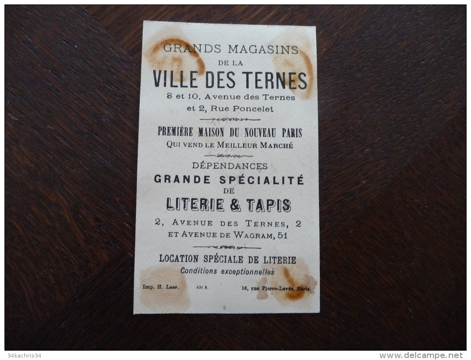 Chromo 19ème. A La A La Ville Des Ternes. Paris. Thème Chasse.Chasseur. Sangliers - Autres & Non Classés