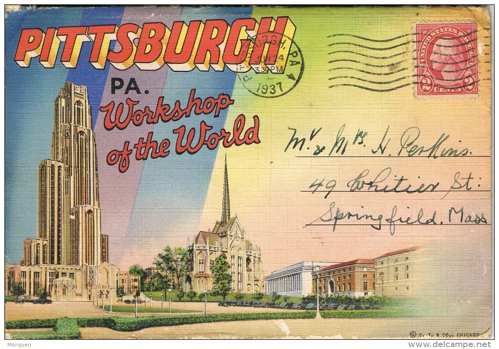 7491. Paquete Postal Souvenirs PITTSBURG 8pennsylvania), Fechador Pittsburg 1937 - Pittsburgh
