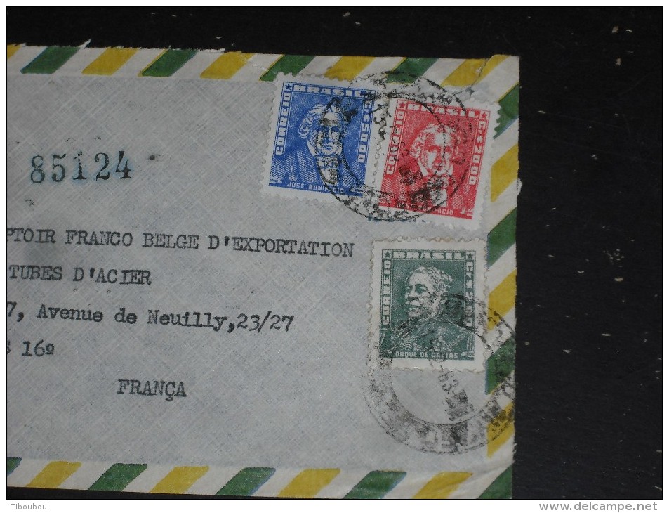 LETTRE RECOMMANDEE BRESIL BRASIL AVEC YT 678 679 ET 584A - JOSE BONIFACIO - DUC DE CAXIAS - - Lettres & Documents