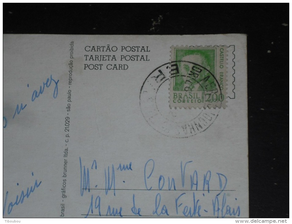 LETTRE BRESIL BRASIL AVEC YT 846 - MARECHAL CASTELLO BRANCO - CPM SAO PAULO - - Briefe U. Dokumente