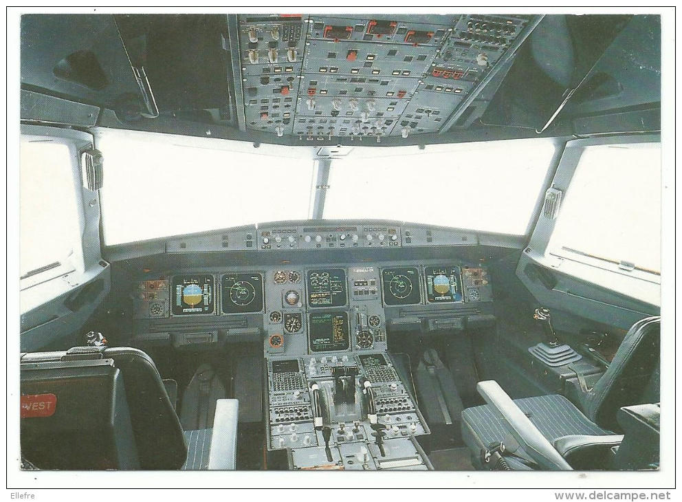 Avion Intérieur De Cokpit Airbus A 320 - Gros Plan Détails - CPM Non Voyagée éditeur Non Mentionné - 1946-....: Moderne