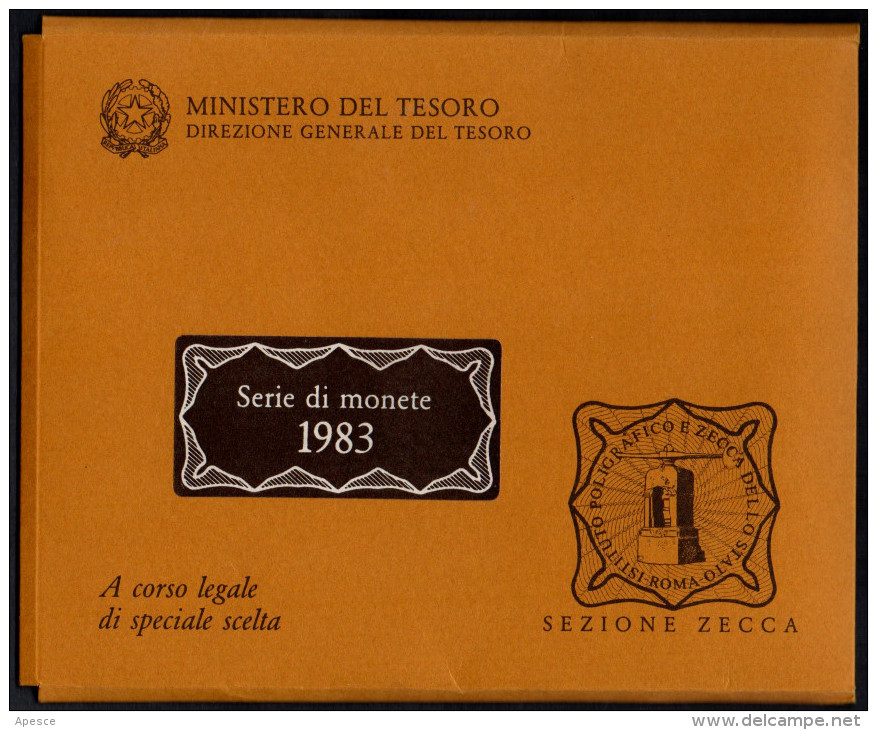 ITALIA 1983 - MONETAZIONE DIVISIONALE 1980 - CONFEZIONE IPZS - 3 FOTO - Mint Sets & Proof Sets