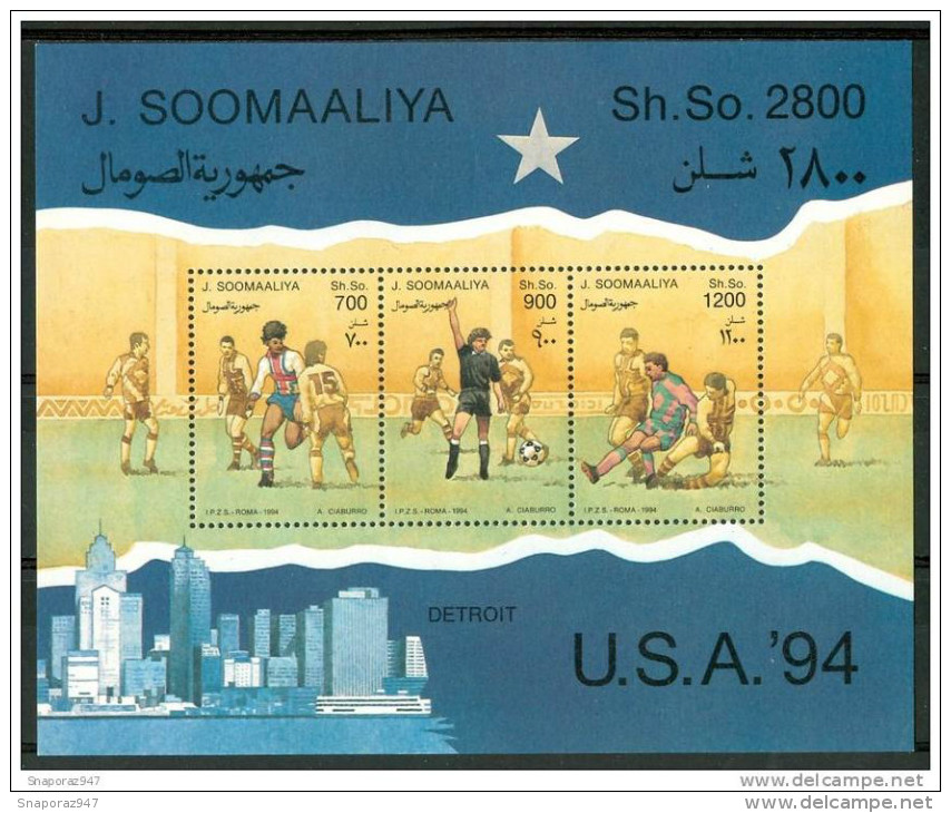 1994 Somalia "Chicago 94" Coppa Del Mondo World Cup Coupe Du Monde Calcio Football Set MNH** - 1994 – Stati Uniti
