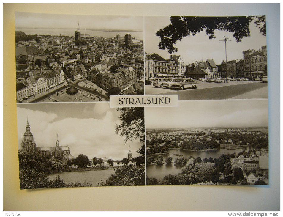 Germany: Sralsund - Teilansicht, Neuer Markt, Frankenteich - 1970s Unused - Stralsund