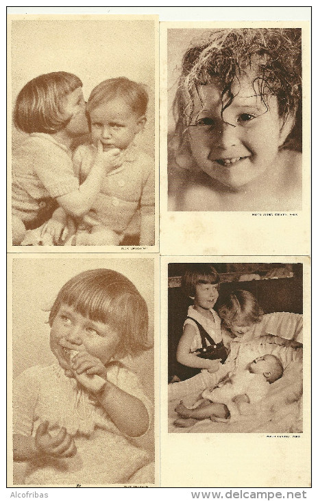 Theme Enfants Lot 9 Cartes D 'enfants Association Alsacienne Et Lorraine De Puericulture Edit Istra Strasbourg - Verzamelingen & Reeksen