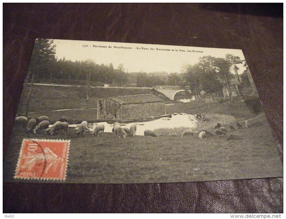 A85...CPA...43...HAUTE LOIRE.env.de MONTFAUCON.Le Pont Des Rochettes......rare Beau Plan Animé  ...écrite & Voyagée 1915 - Montfaucon En Velay