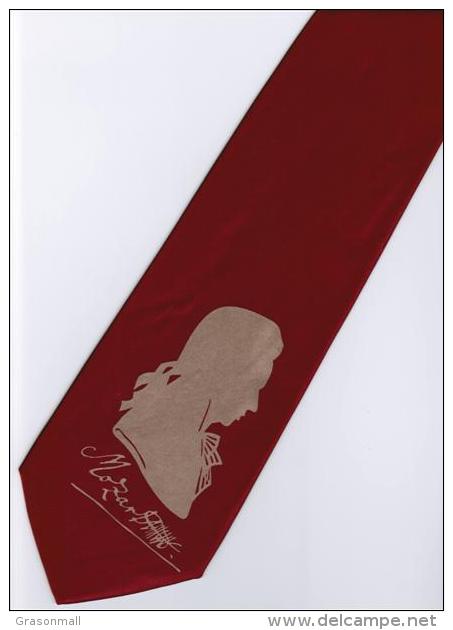 Mozart Music Classical Composer RED Silk Cartoon Novelty Fancy NECK TIE - Other & Unclassified