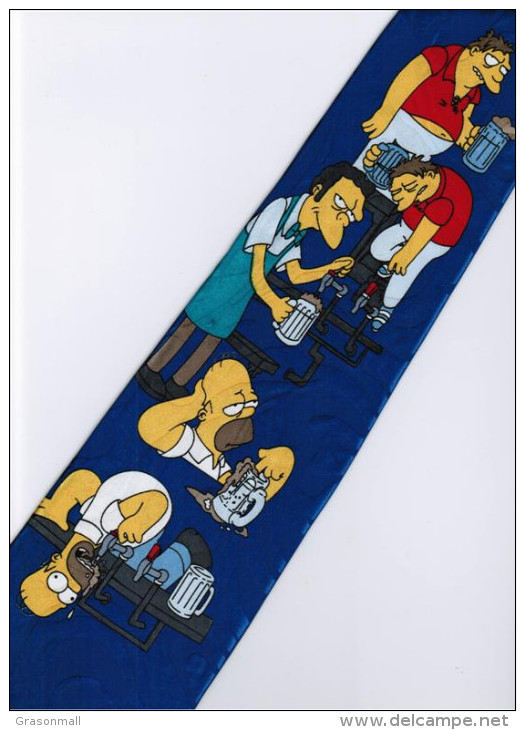 The Simpsons Homer Barney Gumble Drunk Silk Cartoon Novelty Fancy NECK TIE - Other & Unclassified