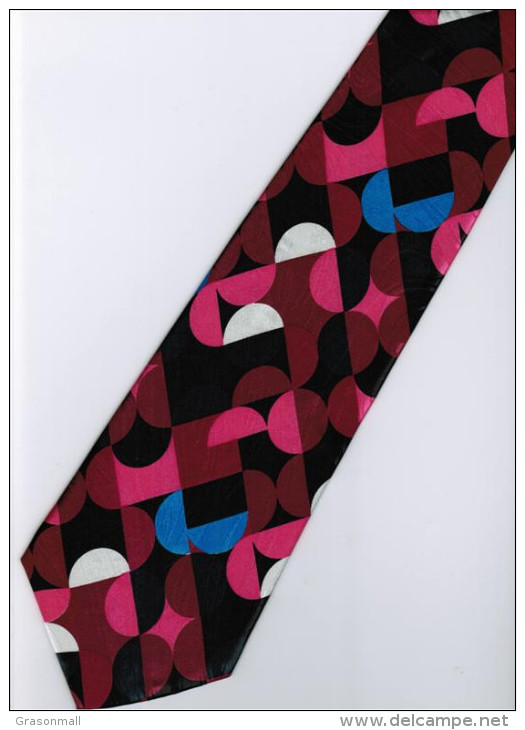 Maroon Pink Black Blue White Striped Men Formal Fashion SILK NECK TIE - Other & Unclassified