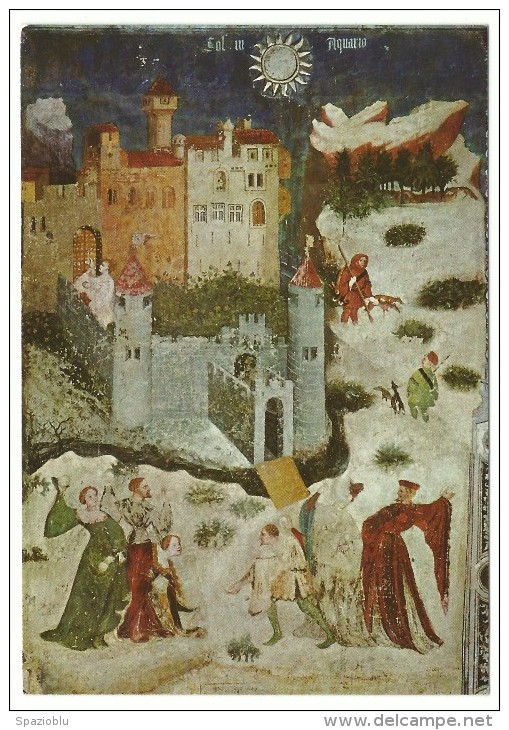 Trento, Castello Del Buonconsiglio - Affreschi Della Torre Aquila (ignoto 1400) - Series 13 Pieces. - Pittura & Quadri