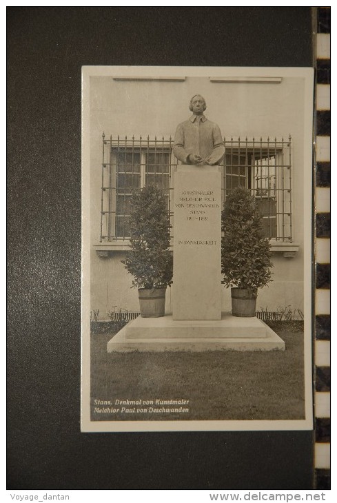 CP, Suisse, Stans Denkmal Von Kunstmaler Melchior Paul Von Deschwanden N°3207 Verlag Globetrotter AG Luzern - Schwanden Bei Brienz