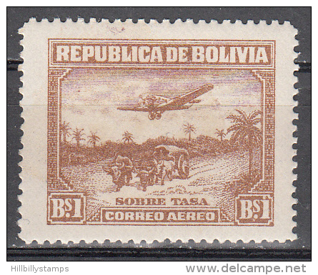 Bolivia    Scott No.  C32   Unused Hinged    Year  1930 - Bolivia