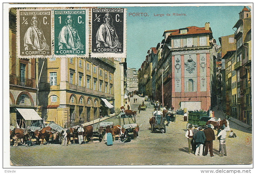 Porto   Largo Da Ribeira 1912 - Porto