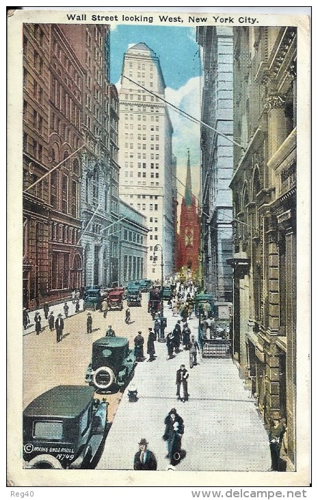 ETATS UNIS - Wall Street Looking West,   NEW YORK CITY - Wall Street