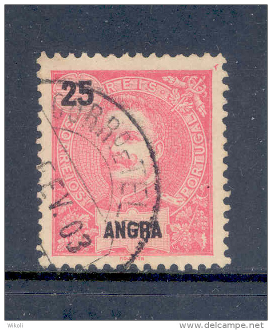 ! ! Angra - 1898 D. Carlos 25 R - Af. 28 - Used - Angra