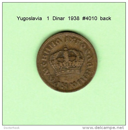 YUGOSLAVIA    1  DINAR  1938  (KM # 19) - Yugoslavia