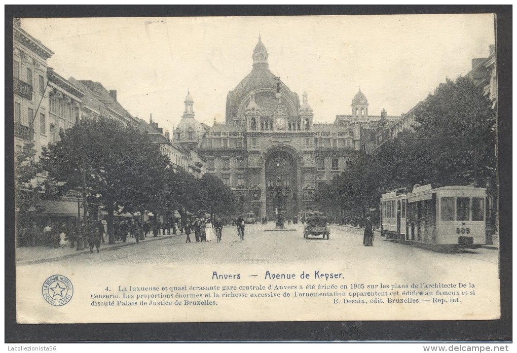 6385-TARGHETTA VII° OLYMPIADE - ANVERS-AVENUE DE KEYSER-ANIMATA-1920-FP - Summer 1920: Antwerp