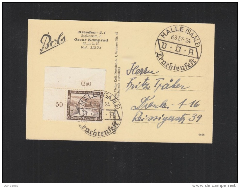 Postkaart Bols Dresden 1937 - Sonstige & Ohne Zuordnung