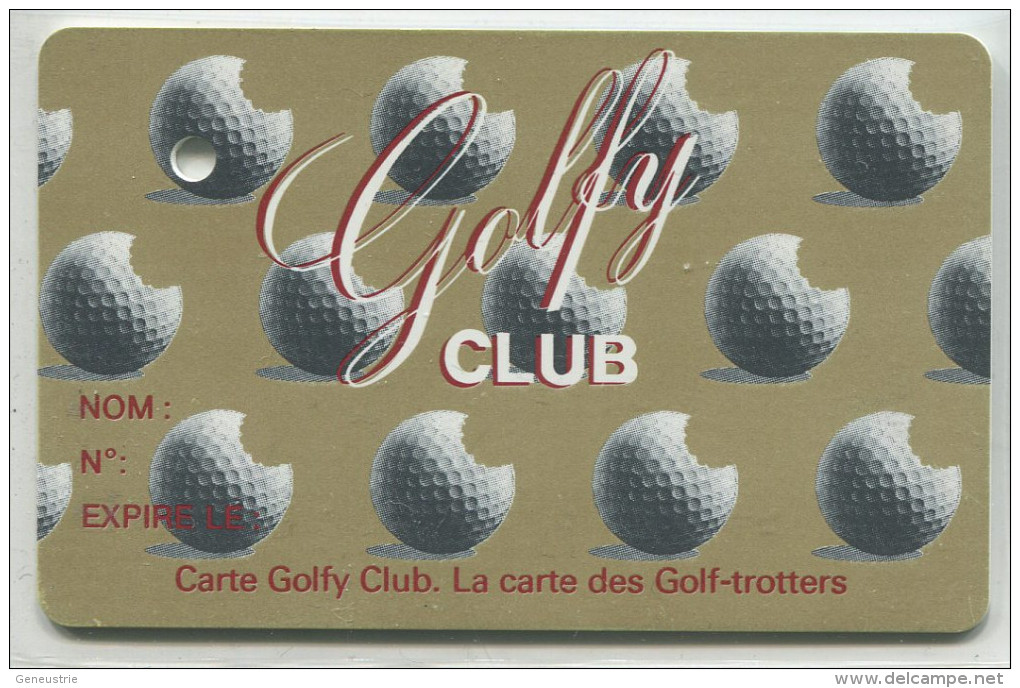 Spécimen De Carte De Golf (annulée Par Perforation) "Golfy Club" - Pub Location De Voiture Hertz Au Verso - Oberthur - Trading-Karten