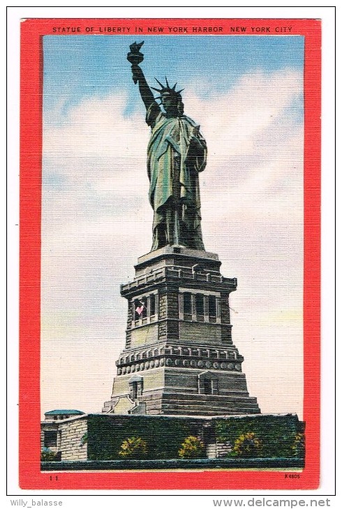 "Statue Of Liberty In New York Harbor New York City" Color - Statue Of Liberty