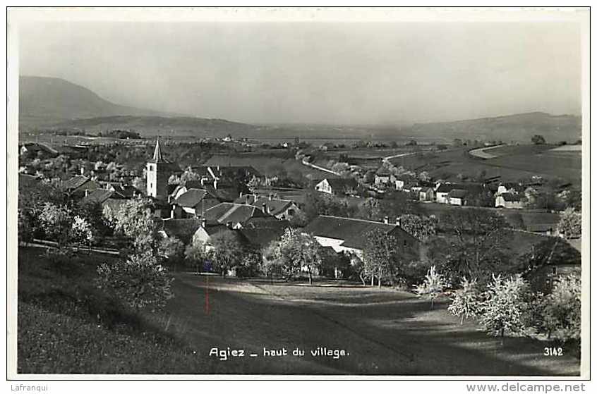 Suisse -ref C497- Agiez - Haut Du Village  -carte Bon Etat - - Giez