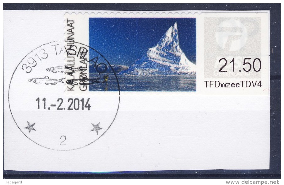 ##Greenland 2014. ATM. Used On Fragment - Timbres De Distributeurs