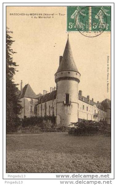 Au Plus Rapide Bazoches Du Morvan Tour Du Maréchal Belle Oblitération - Bazoches