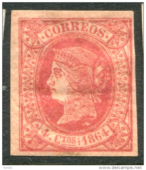 Edifil 64, 4 Cuartos De 1864 En Nuevo - Ungebraucht