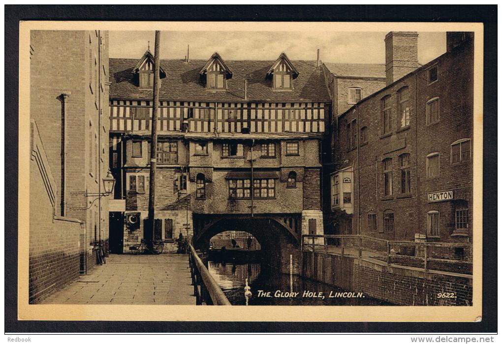 RB 979 - 2 Postcards - Lincoln Cathedral &amp; The Glory Hole - Lincolnshire - Lincoln