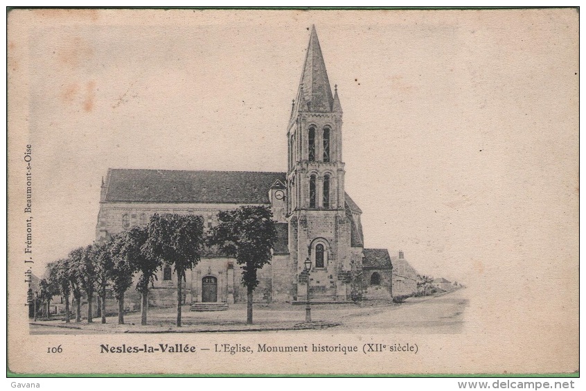 95 NESLES-la-VALLEE - L'église, Monument Historique - Nesles-la-Vallée