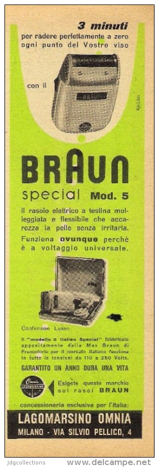 # RASIERER BRAUN 1950s Advert Pubblicità Publicitè Reklame Razor Rasoio Rasoir Rasuradora Electric Shaver - Rasierklingen