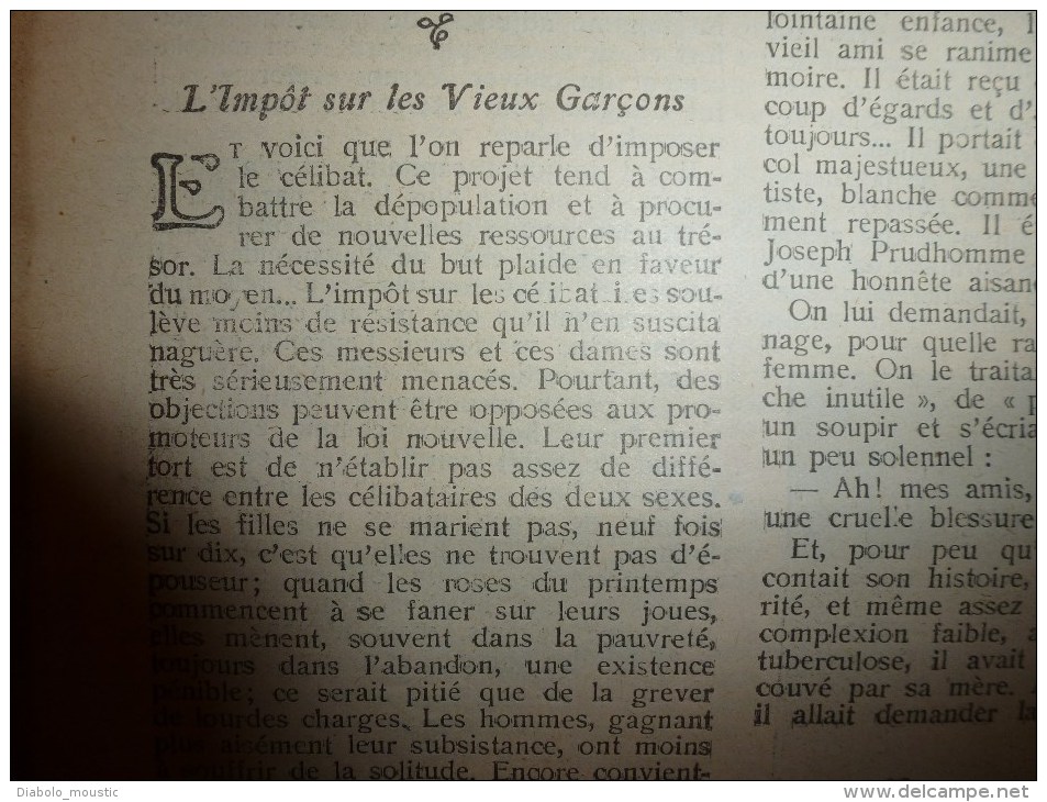 1913 Impôt sur les vieux garçons; BELFORT 1814; Théâtre d'Orange; NIMES; J.-H. FABRE ; La campagne; Mer et Montagne