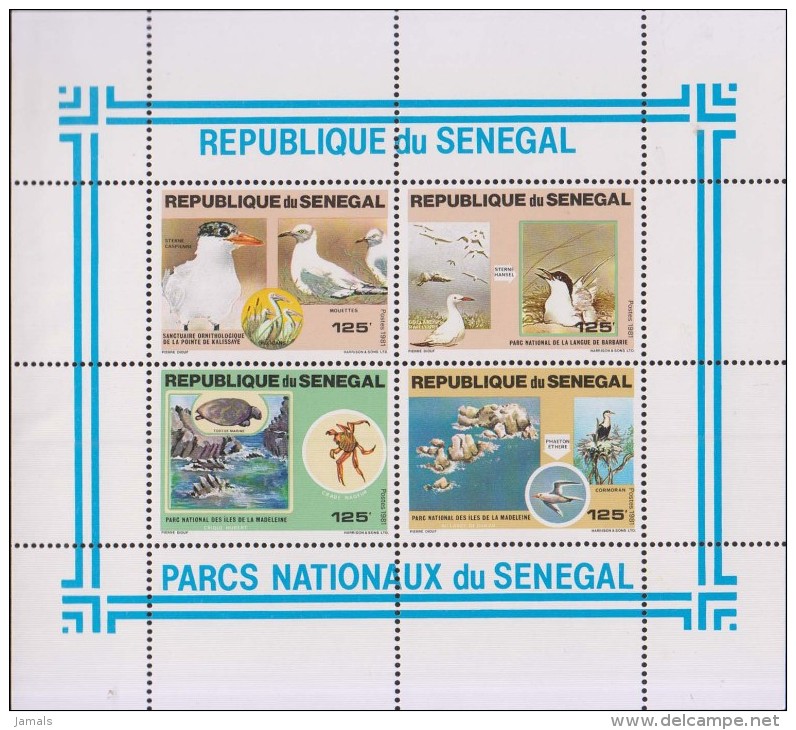 Turtle, Tortoise, Bird, Crab, MS MNH Senegal - Senegal (1960-...)