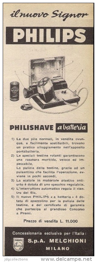 # RASIERER PHILIPS 1950s Advert Pubblicità Publicitè Reklame Razor Rasoio Rasoir Rasuradora Electric Shaver - Lames De Rasoir