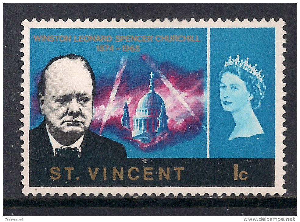 St Vincent 1966 1ct Churchill Centenary MM  ( D391 ) - St.Vincent (...-1979)