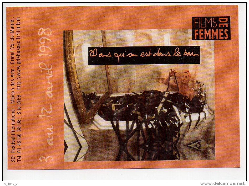 REF 167  : CPM Pub Cart'com Films De Femmes 1998 CRETEIL - Pubblicitari