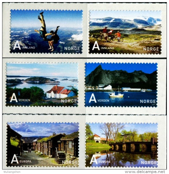 NE3786 Norway 2007 Scenery 6v  MNH - Unused Stamps