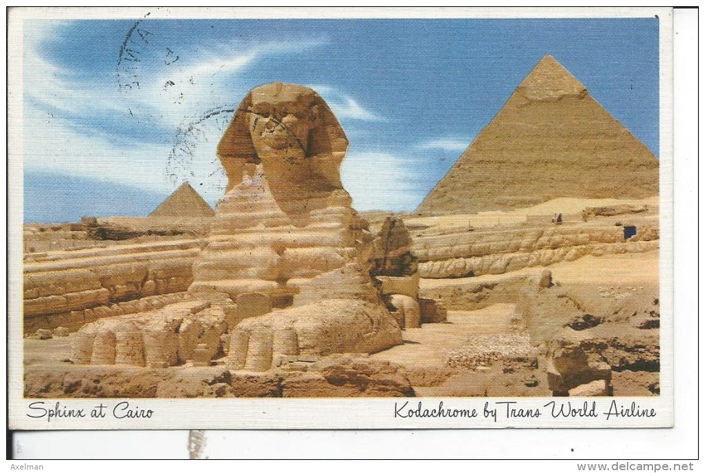 CPM, GIZEH: Le Sphinx, Carte De La T.W. A. - Gizeh