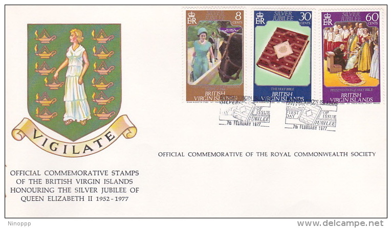 British Virgin Islands 1977 Silver Jubilee FDC - British Virgin Islands