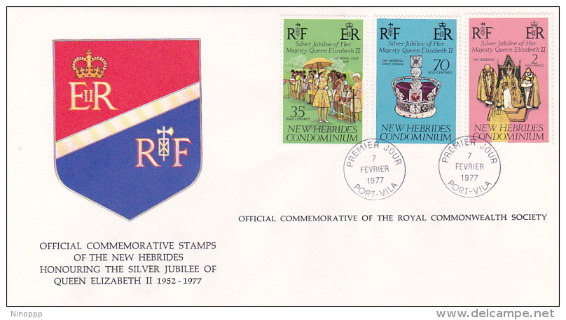 New Hebrides 1977 Silver Jubilee FDC - FDC