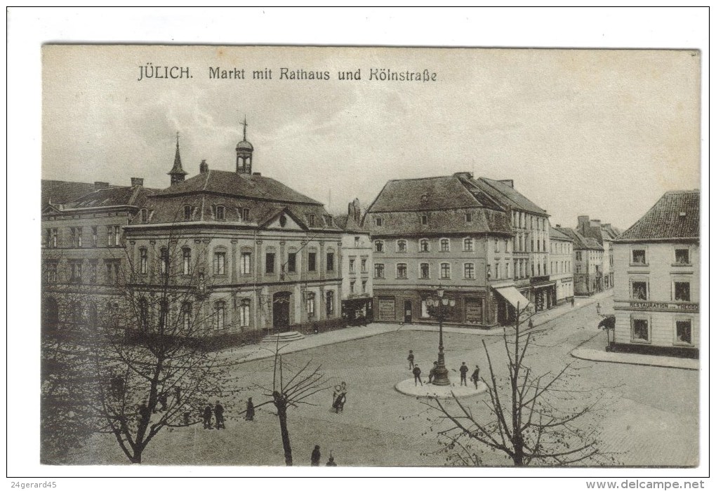 CPA JULICH (Allemagne-Rhénanie Du Nord Westphalie) - Matkt Mit Rathaus Und Kolnstrasse - Juelich