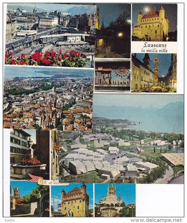 25 KARTEN STAD LAUSANNE  2 SCANS - 5 - 99 Cartoline