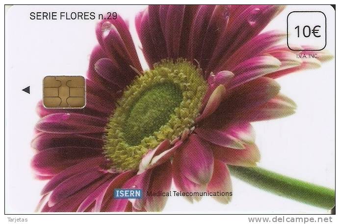 TARJETA DE ESPAÑA DE ISERN, SERIE FLORES Nº29 (FLOR-FLOWER) - Flores