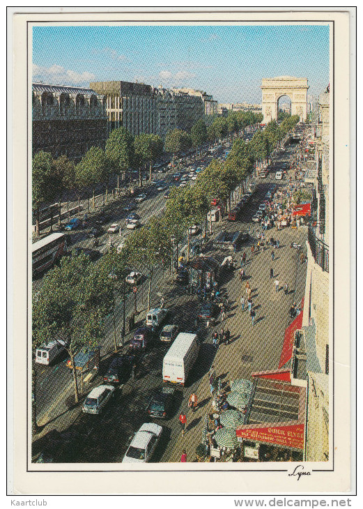 Paris: CITROËN AX & TRACTION AVANT, AUSTIN MINI, RENAULT 4 EXPRESS Etc -  L'Avenue Des Champs-Elysées - France - PKW