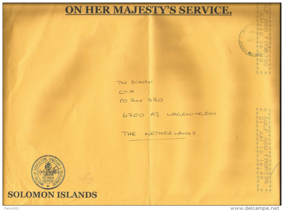 Solomon Islands 2012 Honiara Unfranked Official Postage Paid Cover - Solomoneilanden (1978-...)