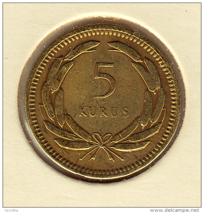 @Y@  Turkije   5  Kurus  1950    (item 2708) - Turkey