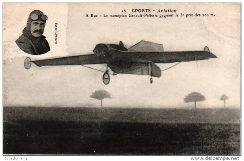 2 Cpa LUCHTVAART AVIATION LUFTFAHRT  SPORTS AVIATION Le Vuia à Bagatelle  A Buc  Monoplan Esnault Pelterie Pioneer VG - ....-1914: Voorlopers