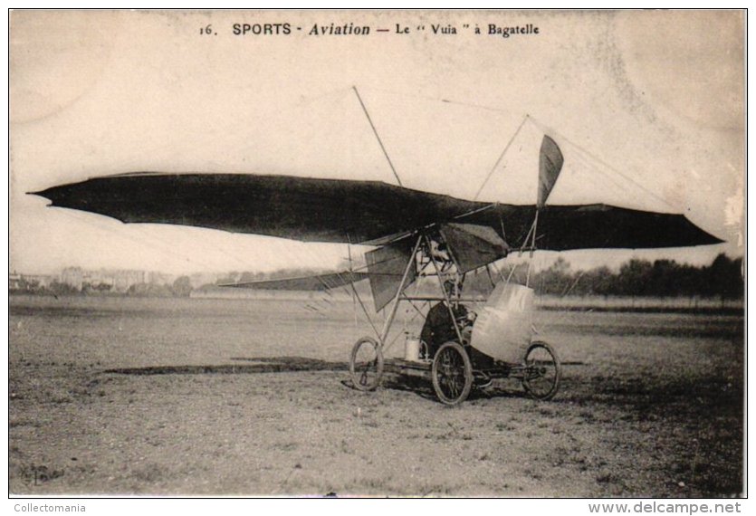 2 Cpa LUCHTVAART AVIATION LUFTFAHRT  SPORTS AVIATION Le Vuia à Bagatelle  A Buc  Monoplan Esnault Pelterie Pioneer VG - ....-1914: Precursores